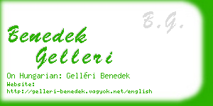 benedek gelleri business card